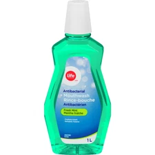 2-Pack Life Brand  Antibacterial Mouthwash, Fresh Mint