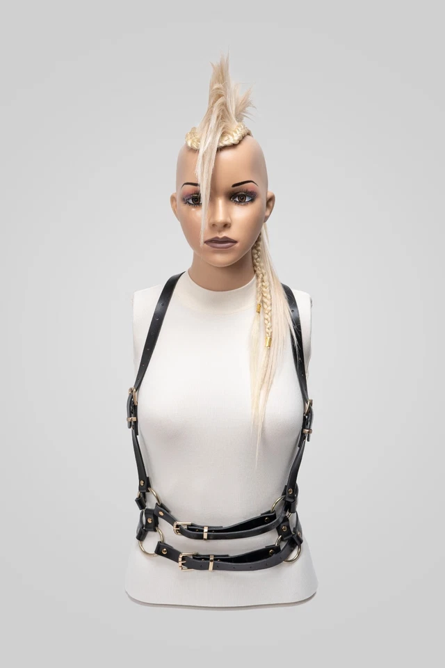 Pelucas rubias pegadas con clip mohawk festivales carnavales tupíes cyberpunk Foto 2 de 4