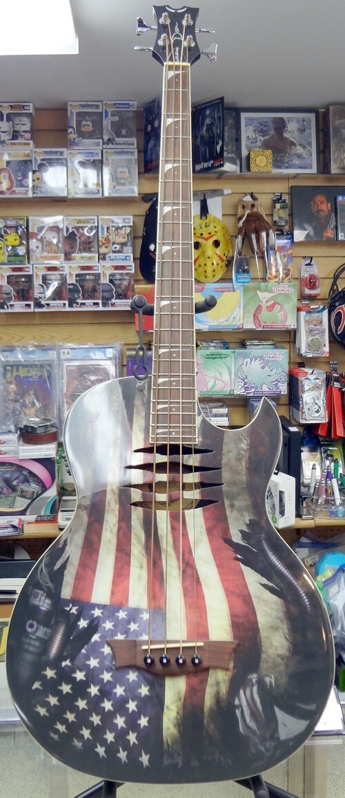 Dean Mako Dave Mustaine Signature American Flag 4 String Electric