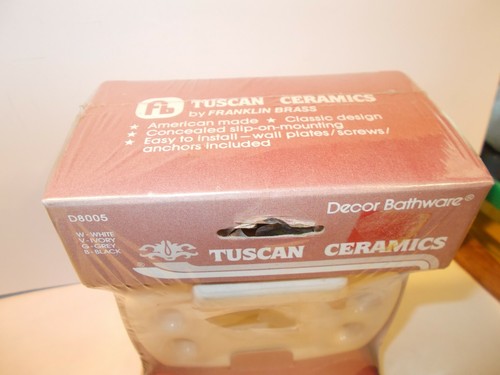 Franklin Brass D8005V Tuscan Ceramics Toothbrush & Tumbler Holder Ivory USA - 第 4/7 張圖片