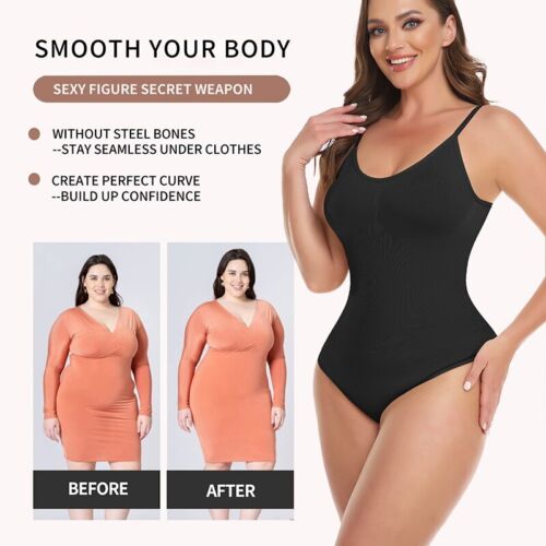 Women's Slimming Full Body Shaper Seamless Firm Tummy Control Shapewear Bodysuit - Picture 23 of 45
