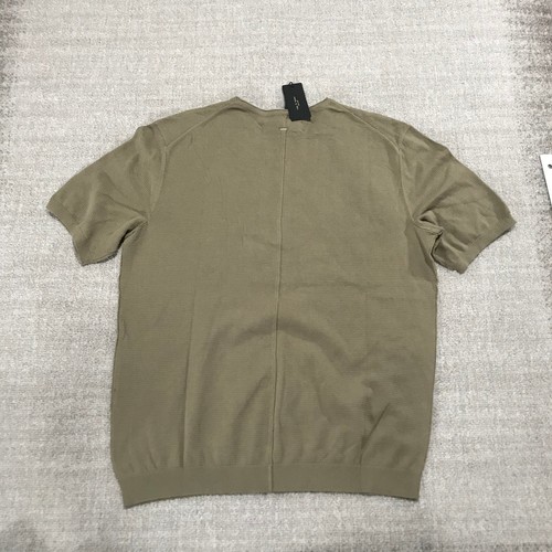New Rag Bone Sweater Mens Medium Louis Crew Short Sleeve Green Organic Cotton - Picture 7 of 11