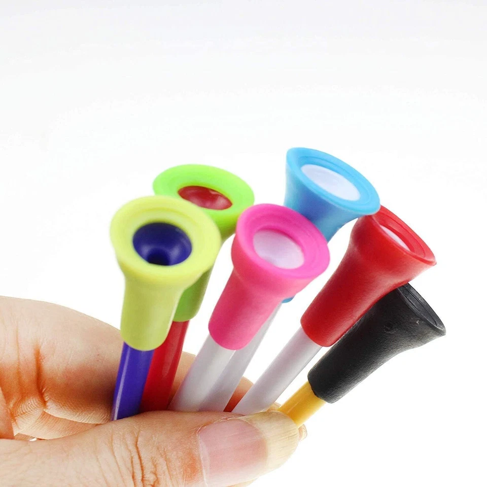 Rubber Cushion Top Plastic Golf Tees Mixed Colors Pack of 50pcs (3-1/4") - Image 2 of 4