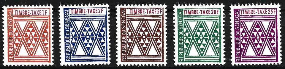 Senegal - Portomarken Satz postfrisch 1961 Mi. 32-36 - Bild 1 von 1