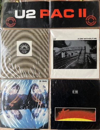 Scarce Ireland U2 Pac II - 4 Pack Singles  - 1983 with Plastic Pockets VG++ NM