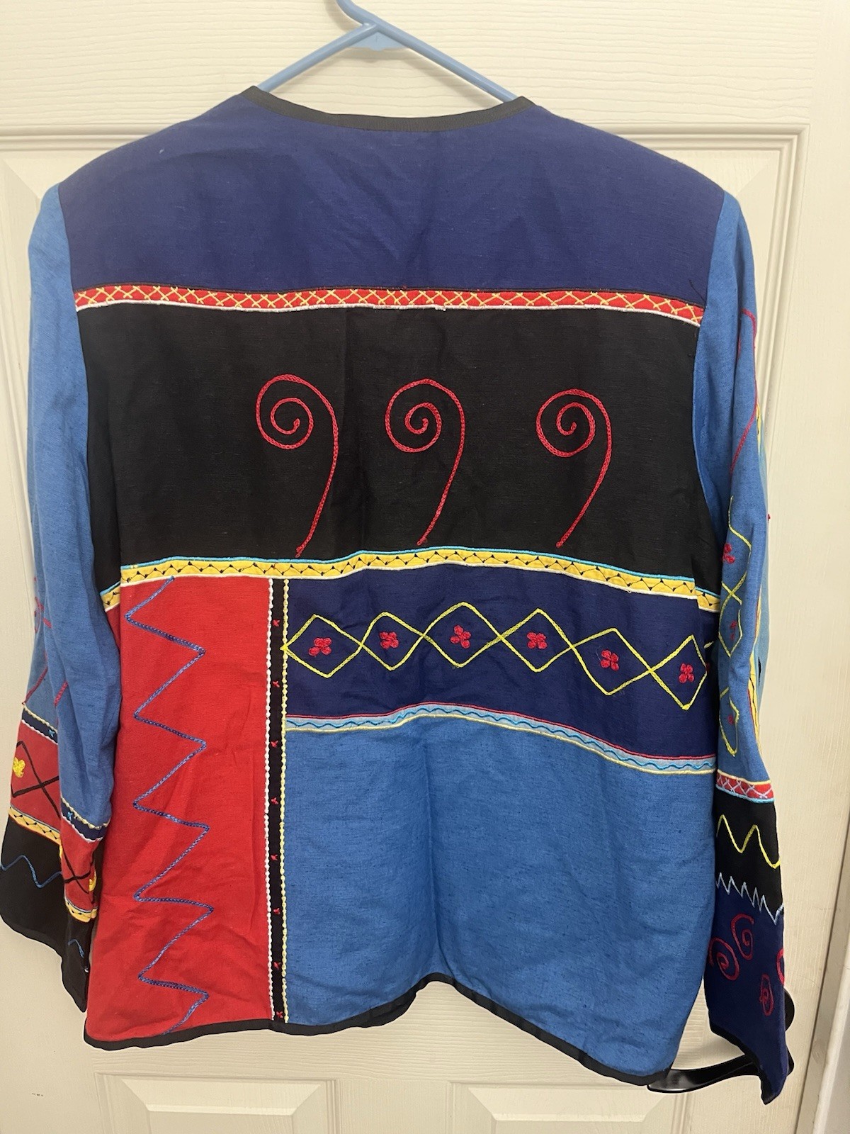 VTG Julia Kim Chenille Patchwork Jacket Womens M … - image 5