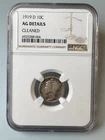 1919 D Mercury Dime Graded AG Details by NGC ~ 277