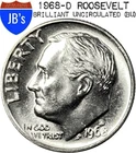 1968-D Roosevelt Dime 10c - BRILLIANT UNCIRCULATED (BU)