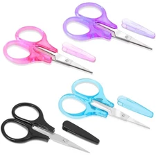 Mini Travel Scissors with Cover Stainless Steel Sharp Straight Tip All Purpose