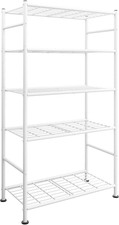 Storage Shelves - 5 Tier Shelf Organizer, Heavy Duty Garage Shelving Unit with L