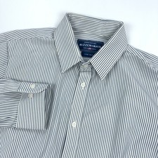 Mizzen  Main Shirt Mens XL Trim Fit Leeward Blue Label Stripe