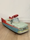 Vintage Marx Mobile Electric Drive Tin Litho Car 5220 SD Ride On Toy As Is