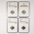 4x 1959-1962 NGC Graded Proof Roosevelt Dimes 10c 30828