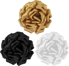 4.3" Red Rose Hair Clip Large Flower Brooches for Women  Charming Flowers Pins