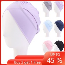 Elastic Women Bonnet Hijab Hat Inner Underscarf Muslim Hair Loss Chemo Cap Wrap