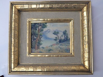 MARIE DOROTHY DOLPH ORIGINAL PAINTING ''JACKSON LAKE MIST & FLOWERS'' WYO SIGNED