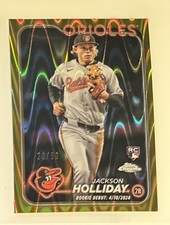 2024 Topps Chrome * JACKSON HOLIDAY * Gold Wave 20/50 ROOKIE DEBUT