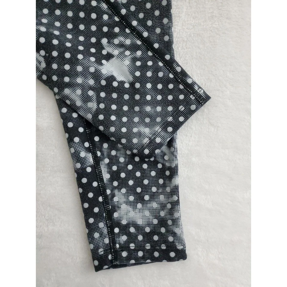 Леггинсы женские Betsey Johnson XS выцветшие черные с цветочным узором в горошек эластичные - Изображение 3 из 4