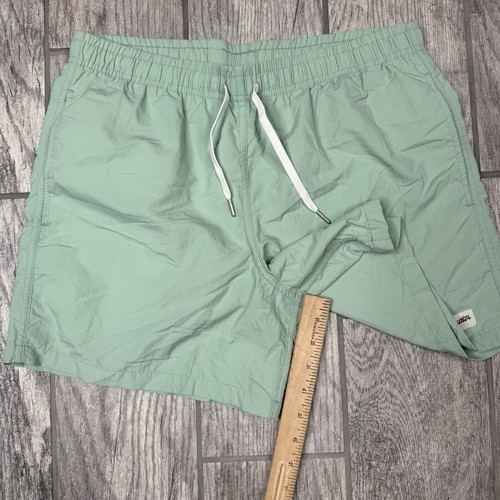 Bather Swim Trunks Mens Medium Mesh Lined Drawstring Board Shorts Teal Green - Picture 8 of 8