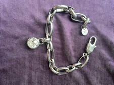 Armband von DYRBERG KERN Silberfarben mit Anhänger Glasstein  , Länge: 24cm
