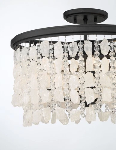 Minka Lavery 6703 Shimmering Elegance 4 Light 20"W Semi-Flush - Sand Coal - Picture 8 of 10