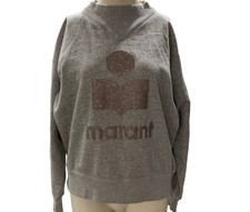ISABEL MARANT MOBY LOGO SWEATSHIRT in Grey Women s Size Large