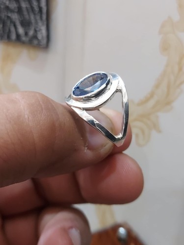 Topas Schmuck, Topas Ring, Blautopas, natürlicher Topas Ring, Ring für Sie - Bild 7 von 7