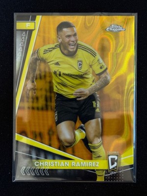 2025 Topps MLS Chrome Christian Ramirez Gold Lava Columbus Crew