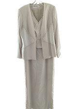Montage by Mon Cheri Ivory Dress Suit Mother of the Bride Size 12 Triacetate
