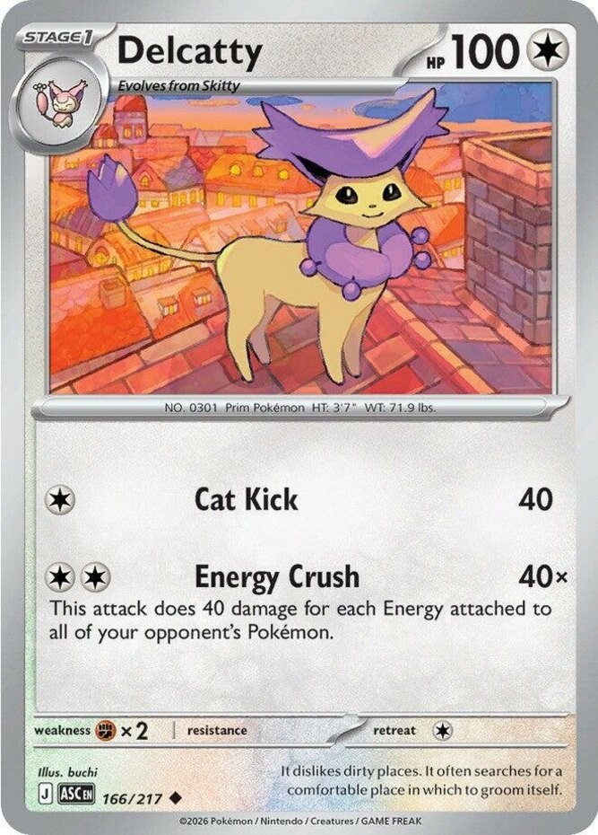 Delcatty - 166/217 - Uncommon NM Ascended Heroes