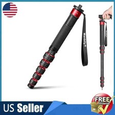 Manbily Camera Monopod Carbon Fiber 36mm Large Tube, Max 40lbs, 44cm-174cm RED