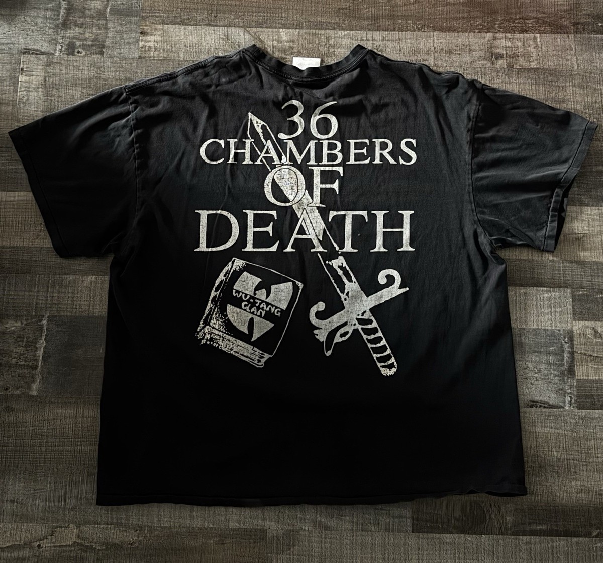 Vintage Wu Tang Clan 36 Chambers Of Death Black T Shirt single
