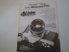 advertising Pubblicità 1977 NIKON NIKKORMAT FT3
