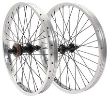 KHE PRISM BMX Wheelset 20 inch Silver 14mm 10mm 16T Freewheel