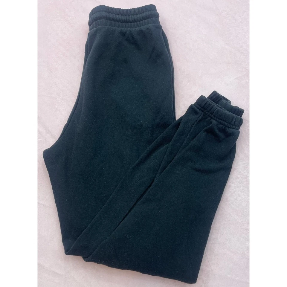 Pantalones deportivos para mujer negros Jogger Forever 21 cintura elástica media cordón Foto 3 de 4