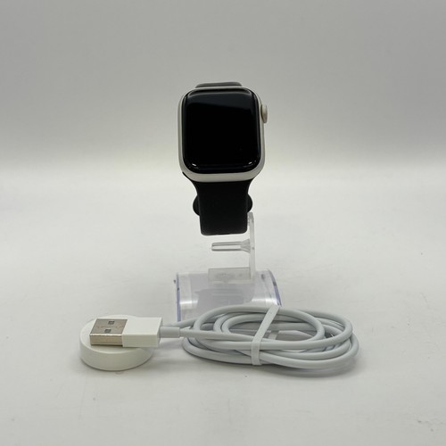 Apple Watch (Series 8) 41mm Starlight Aluminum w/ Black Sport (GPS) - Very Good