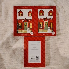 Hallmark Christmas Greeting Card Box Set 16 Cards Envelopes House Glitter FAST