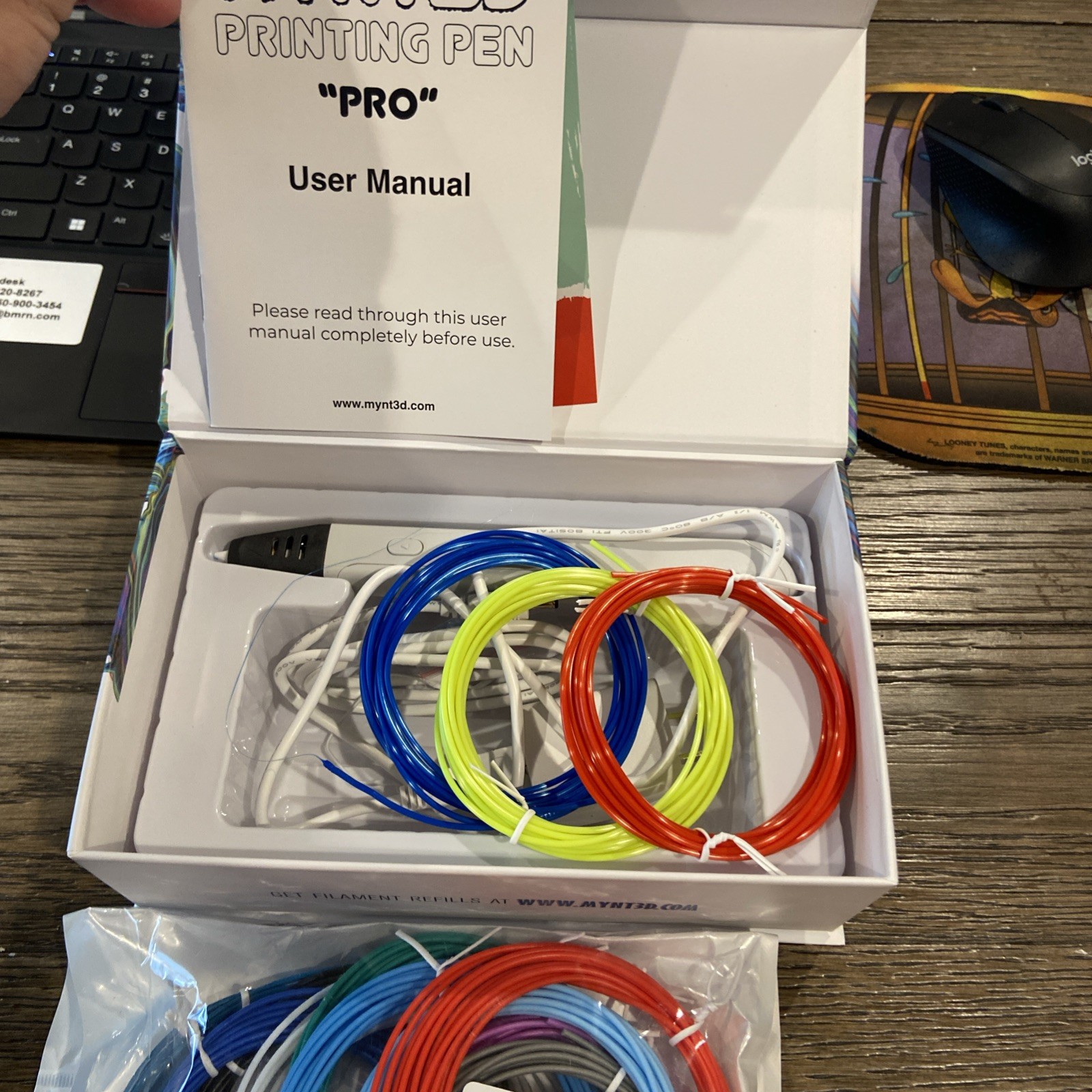 Mynt3d 3D Printing Pen With Oled Display With Extra Filament