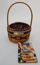 VINTAGE 1997 Longaberger Inaugural Basket w/Old Glory Liner, & Protector