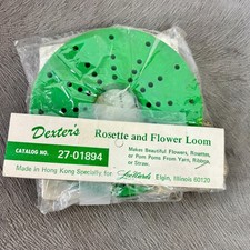 Dexter's Rosette & Flower Loom Vintage Hong Kong Uses Yarn Ribbon Or Straw