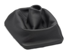 SCHALTMANSCHETTE FUR RENAULT KANGOO 2  2008-2021 SCHALTSACK ECHTELEDER NAHT GRAU