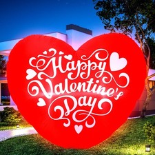 Valentines Day Inflatable Heart Decoration with LED Lights   4 FT Love Heart ...