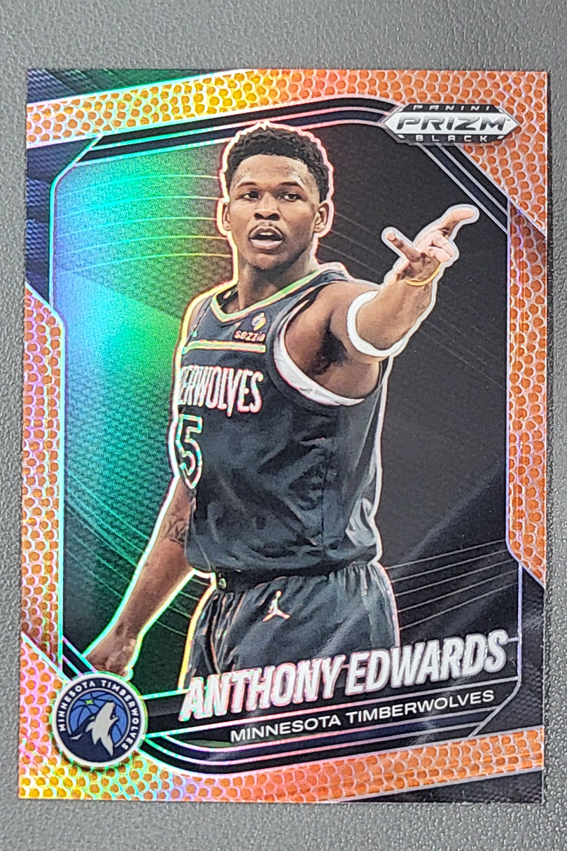 2024-25 Panini Prizm Black Anthony Edwards Basketball Prizms /225 #17 Minnesota