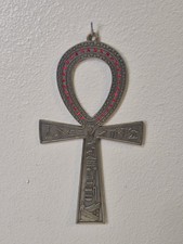 Egyptian Ankh Brass 9 Inch. Duel Sided Wall Art Home Decor Vintge