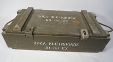 Milit&auml;r Kiste Holz f&uuml;r 20EA Kleinbombe KB 44 EX olivgr&uuml;n 71 x 31,5 x 20,5 cm