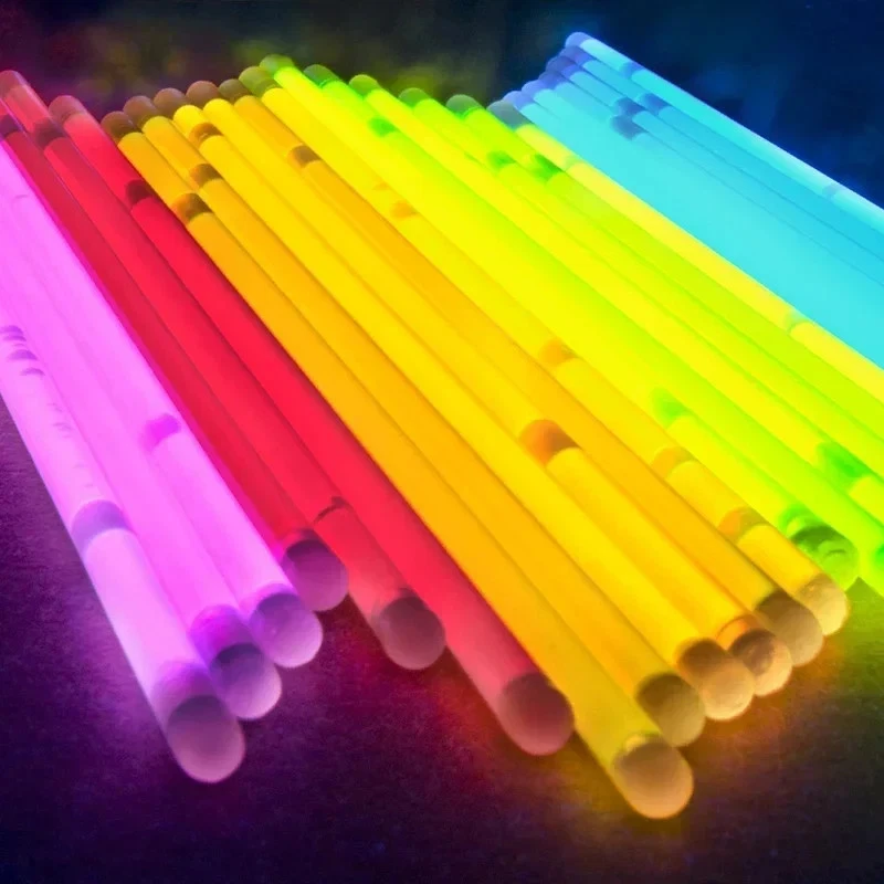 100 Glow Sticks Bracelets Necklaces Christmas Wedding Party Neon Birthday Supply Foto 2 de 4