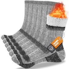 Merino Wool Thermal Socks for Men Women, 3 Pairs Thick Cushion Winter Boot He...