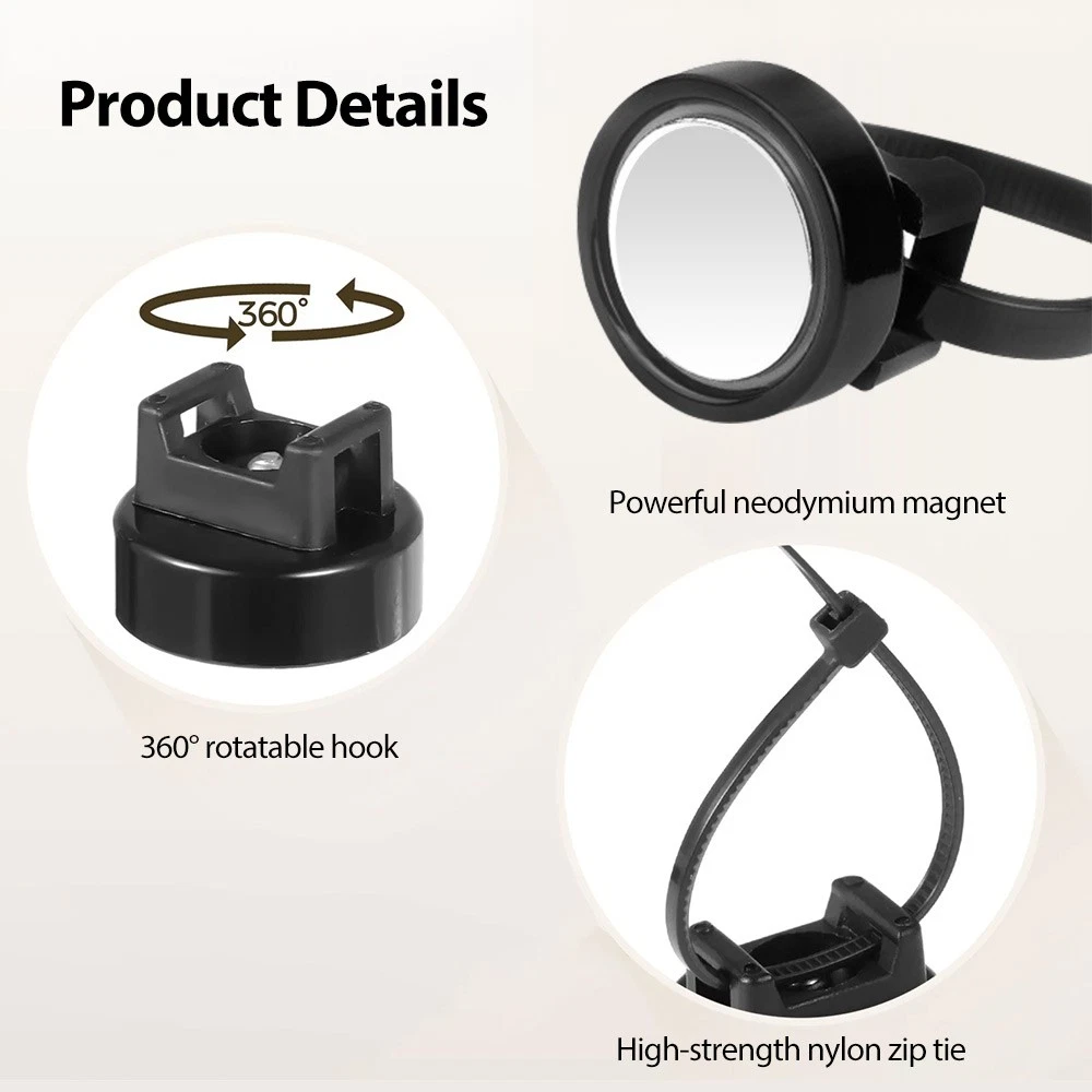 Magnetic Cable Zip Tie Clips Mounting Base Tidy Wire Cord Lead Organiser Holder
