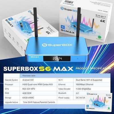   Superbox S6 Max Authorized Distributor Media Streamer   