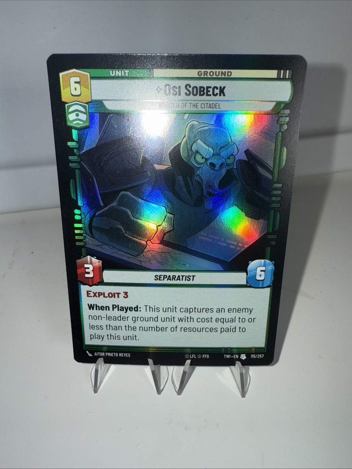 Star Wars Unlimited Foil , Osi Sobeck (115/257) Twilight of the Republic LP